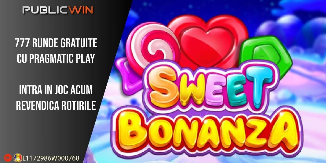 Castiga rotiri gratuite la Sweet Bonanza jucand la Publicwin