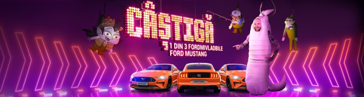 3 Masino Ford Mustang si alte mega premii pe Vlad Cazino