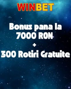 Winbet - Bonus pana la 7000 RON + 300 Rotiri gratuite